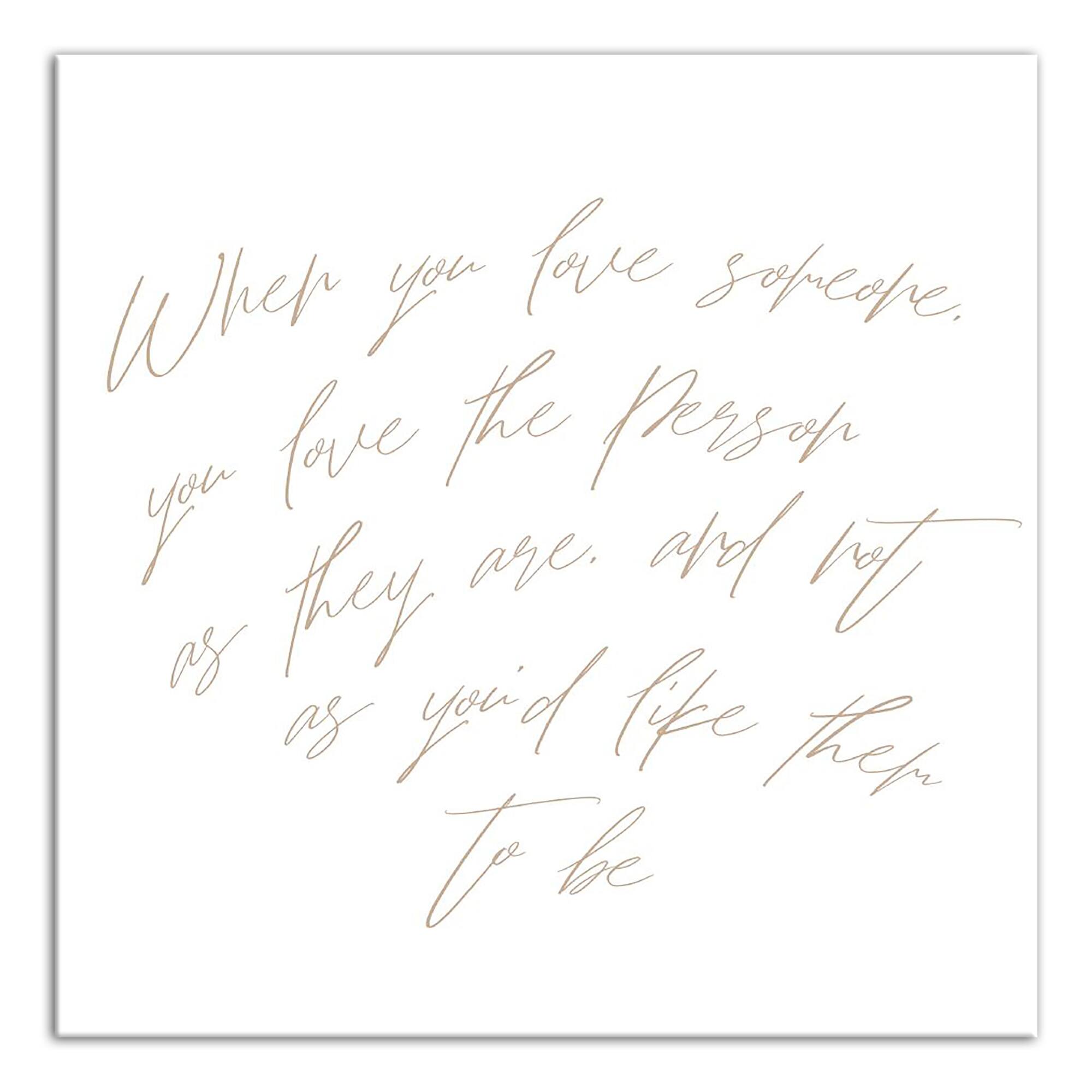 When You Love Someone 20" x 20" Canvas Wall Art